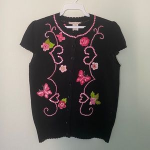 Nanette Lepore Knit Vest Butterfly Cardigans - Rare